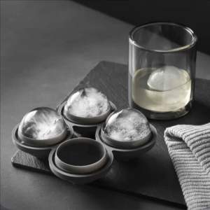 Better Homes & Gardens Spherical Ice Cube Molds Set Gray Kitchen Silicone Ice Tray