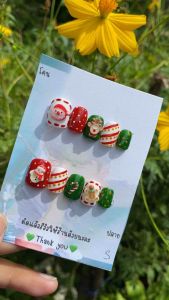 เล็บปลอมเจล สั้นพิเศษ ลายคริสต์มาส พร้อมส่ง อัตราถามถึงคุณภาพและรายละเอียดสำหรับเล็บปลอมเจล