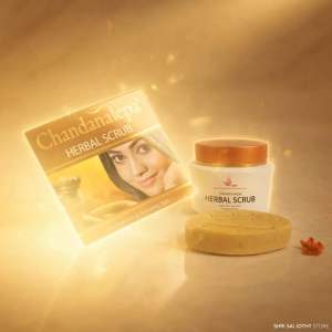Chandanalepa Herbal Scrub Promo Pack with Ayurvedic Soap Gift Set Malaysia