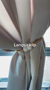 Magnetic Clip Curtain Tie-back Holder with Pearl Beads