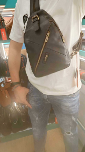 Kickers Genuine Leather Men Chest Bag & Backpack Bag 89976 17cm5cm22cm