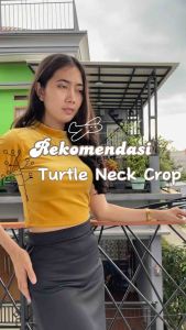 VIKA Crop Top Bludru / Velvet Sanghai Turtle Neck 024
