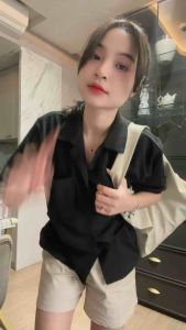 Kemeja Bowling Steller Knitt Fabric Shine Pria / Wanita