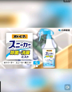 Kobayashi Shoe Deodorizer Spray 250ml - Sneaker Deodorant Spray/Antimicrobial Antibacterial Footwear Deodorizer Spray