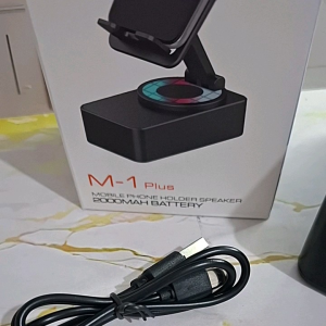 KISONLI SPEAKER PORTABLE KISONLI M-1 + PHONE HOLDER battery batre batrai 2000mah kisonli m1 plus holder