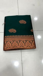 [PRE-ORDER].Soft Lichi Silk Saree With Rich Pallu - Hit Saree
