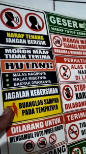 Stiker Kata-Kata: Paket & Stiker Vynil 1 Lembar