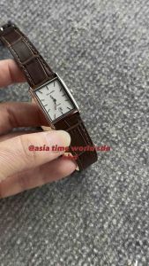 [Original] 8212L SS-1 Balmer Elegance Square Sapphire Womens Watch with White Dial and Brown Genuine Leather Strap | Official Warranty