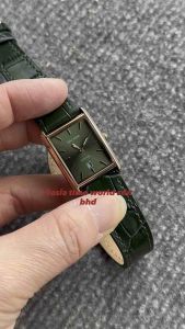 [Original] 8212L RG-6 Balmer Elegance Square Sapphire Womens Watch with Green Dial and Green Genuine Leather Strap | Official Warranty