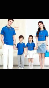 New fashion sky blue family set polo shirt cotton 12 colors OIY OIU POIY