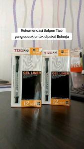 Pulpen Hitam/Biru Tizo TG-340 (per lusin)