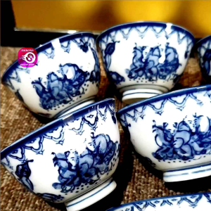 JAPAN SURPLUS DANCING KARAKO PORCELAIN TEA CUP • SOLD PER PIECE