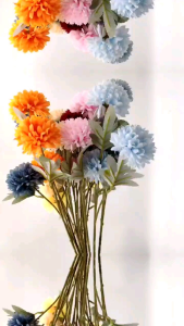 3HEADS DANDELION POMPOM Artificial Flower Artifisial Bunga Palsu Bunga Sutra Dandelion Bunga Eceng Pesta BUNGA SILK PLAS