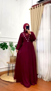 REALPICT COD GAMIS PESTA TERBARU APLIKASI PAYET MEWAH BAHAN CERUTY LD 110 PB 140 TERBARU TERMURAH BEST SELLER