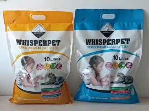 WHISPERPET SUPER PREMIUM BENTONITE CAT LITTER SAND 10L