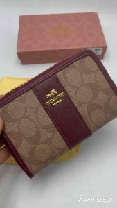 กระเป๋าสตางค์หนัง PU ลายพิมพ์สปันสไตล์คลาสสิก ขนาด 6 นิ้ว พร้อมอุปกรณ์ครบ กล่องใส่