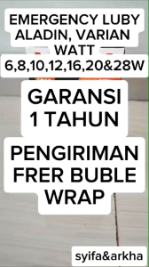 BOHLAM EMERGENCY / LAMPU DARURAT LUBY ALADIN