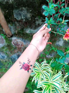 30 gambar bebas pilih tato temporer bunga kupu cewek cantik berwarna