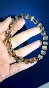 [MY🇲🇾 Ready Stock]7mm黑银钛手串Silver Rutilated Quartz Bracelet｜强力招财✦  辟邪 ✦ 增强自信 ✦ 稳定情绪｜