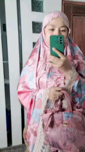 Mukena Wanita Bahan Silky Terbaru Hari Raya Bisa COD