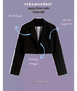 BLAZER CROPTOP WANITA/ATASAN WANITA/KOREAN STYLE