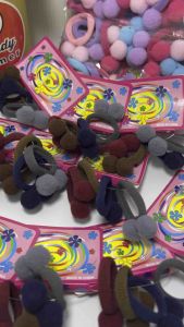 Ikat rambut pompom kecil 48 pcs mini pompom