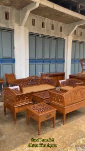 Set Kursi Tamu Kartini Plus Matras Bahan Kayu Jati