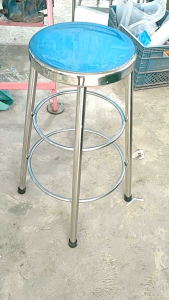 เก้าอี้หน้ากลม สแตนเลส สุง70cm