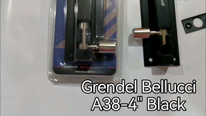 Grendel Bellucci A38-4 BLACK / Slot Pintu 4" Bellucci Hitam / Grendel Bellucci 4 inch Hitam