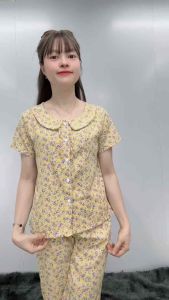 Quần áo bộ Bunnysky- Đồ bộ mặc nhà nữ  set tay cộc và tay lỡ vải lụa thái co giãn nhẹ