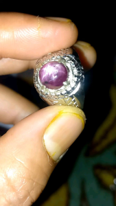 Rubi Birma Natural Unik Ster 6 Tajam Dimensi 9x83x5mm