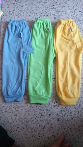 6 pcs celana panjang bayi motif pampers polos kain katun tc