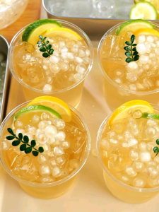 ข้างใน กัดป๊อบกรอบอร่อยPopping Boba BoBoQ Pearl milk tea shop dedicated original  Material青稞红豆马蹄爆爆珠