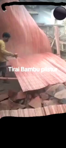 TIRAY KEREY BAMBU OUTDOOR PLITUR&VERNIS SIZE UKURAN L 2M X T 2M LENGKAP TALI PENGGULUNG Glossy