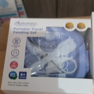 AUTUMNZ PORTABLE TRAVEL FEEDING SET ASSORTED COLOUR PTFSC