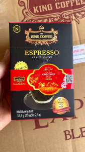 Cà phê King Espresso 15 gói x 2.5g (hạn sử dụng 2028)   | Đóng gói tiện lợi hương vị đậm đà sẵn sàng pha chế.