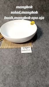 MANGKOK KERAMIK PUTIH MTR-02 30CM - MANGKOK SALAD & SAJI PORSELEN KITCHENWARE