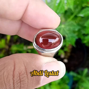 Cincin Batu Permata Natural Red Garnet Jumbo HQ