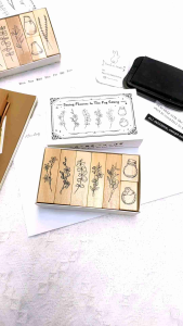 Vintage Style Stamp Set Bujo Decoration Plant Rubber Stamp Chop 复古风印章 花瓶印章 花草印章 手帐印章 chanice_studio