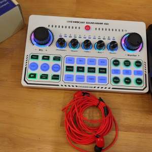 X50 sound card with bm800 condenser microphone for live streaming/tik tok live