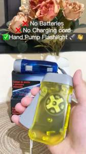Heavy Duty 3 LED Hand Press Emergency Flashlight – Self-Powered Crank Torch for Camping & Power Outage