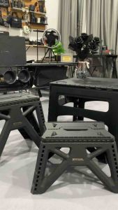 Camping Stool Chair Military Style Foldable Portable Folding Cooler Stand New - Small/Large - Black/Army Green/Khaki