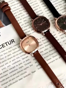 GEDI Jam Tangan Wanita Tali Kulit Jam Analog Vintage Anti Air Water Resistant CA024