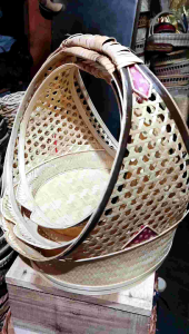 keranjang cincin satuan - 1 set keranjang cincin - keranjang parcel bambu - keranjang bambu tangkai - keranjang hampers - tempat seserahan - kotak kerajinan