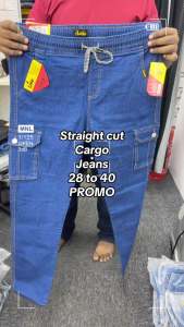 🌀SELUAR LELAKI CARGO🌀 STRAIGHT CUT JEANS 6 POCKET🌀STREATCHABLE & COMFORTABLE JEANS🌀READY STOCK🌀SIZE 28 TO 40