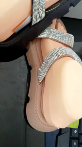 Sandal Slop Wanita Dewasa | Wedges Wanita | Sandal Slop Tinggi Gliter 2388-z1