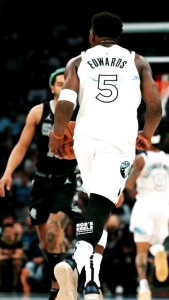 JERSEY BASKET EDWARDS 5 WOLVES PUTIH