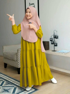 Gamis Anak Usia 7-12 Tahun Katun Halus