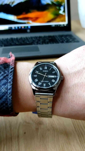 JAM TANGAN PRIA CASIO ORIGINAL MTP-V006D-1B - MTPV006D ANALOG HITAM SILVER