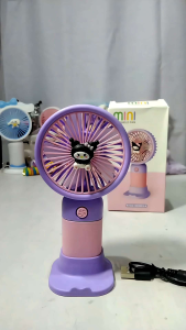 Kipas Angin Mini Sanrio Kuromi Cinnamoroll Melody Hello Kitty Kipas Genggam Bunga Buah